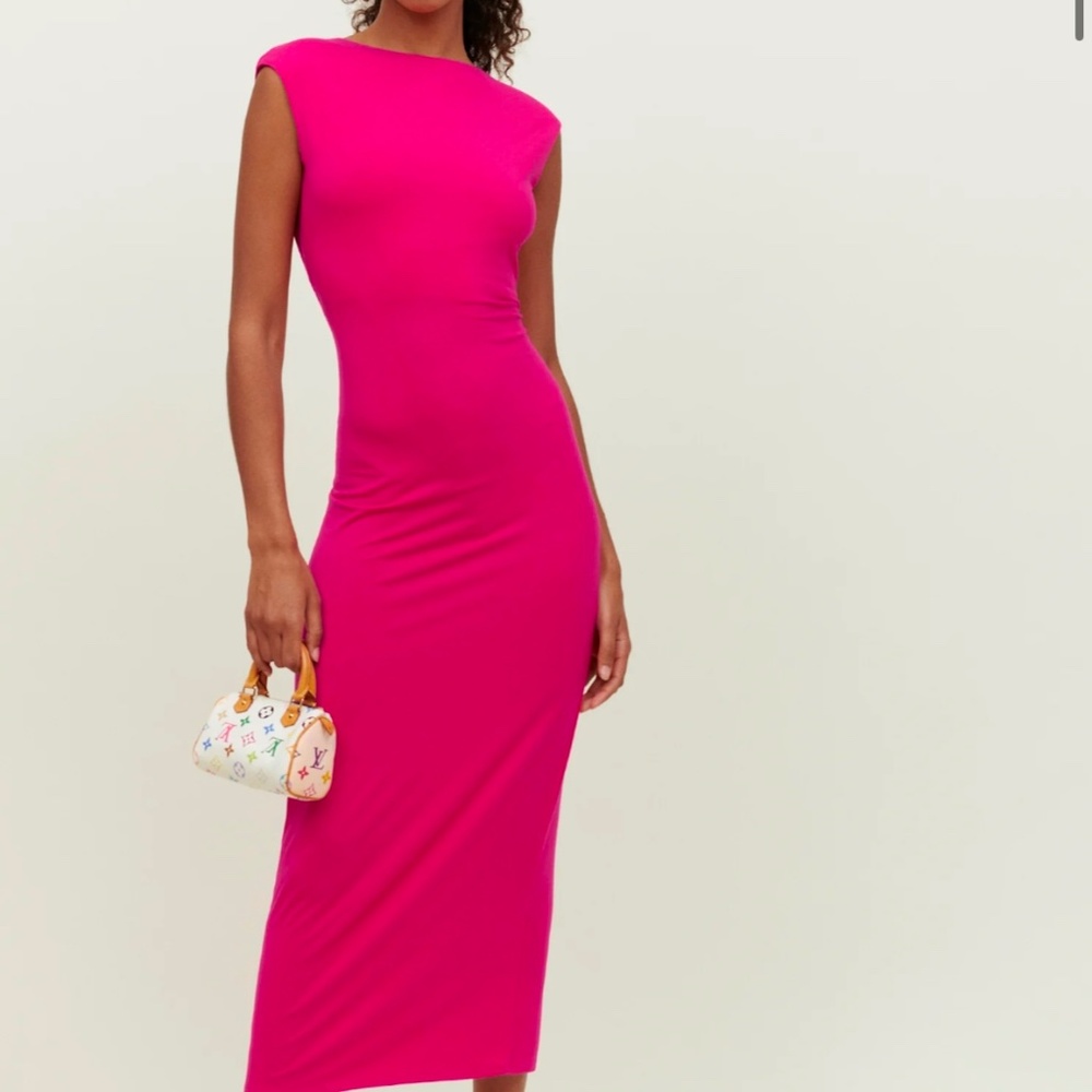 Reformation Nili Knit Dress Corvette - Size S